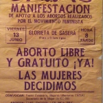 Cartel: aborto libre