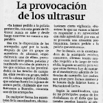 Provocacion de los ultrasur