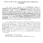 Manifiesto por la libertad de expresión
