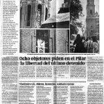 Objetores en la torre del Pilar