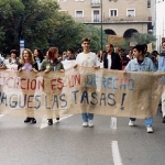 Manifestación Universidad 1997-98