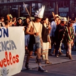 Manifestación contra la celebración del V Centenario